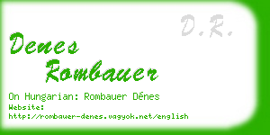 denes rombauer business card
